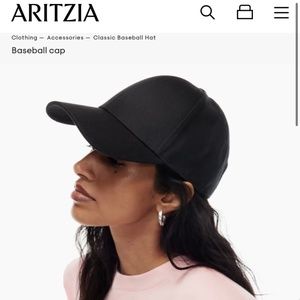 ARITZIA AUXILIARY SATIN BASEBALL CAP-blue